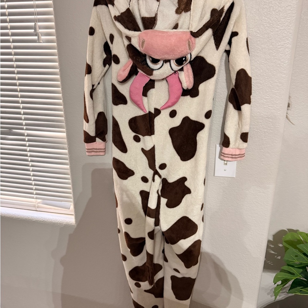 Cow Print One Piece Pajama